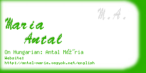 maria antal business card